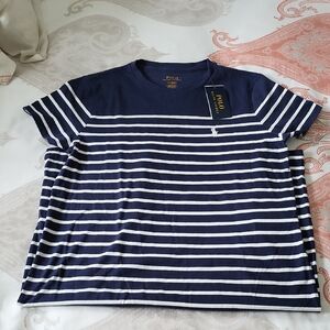 Polo by Ralph Lauren Blue and White Striped Tee Dress - Still Has Tags
